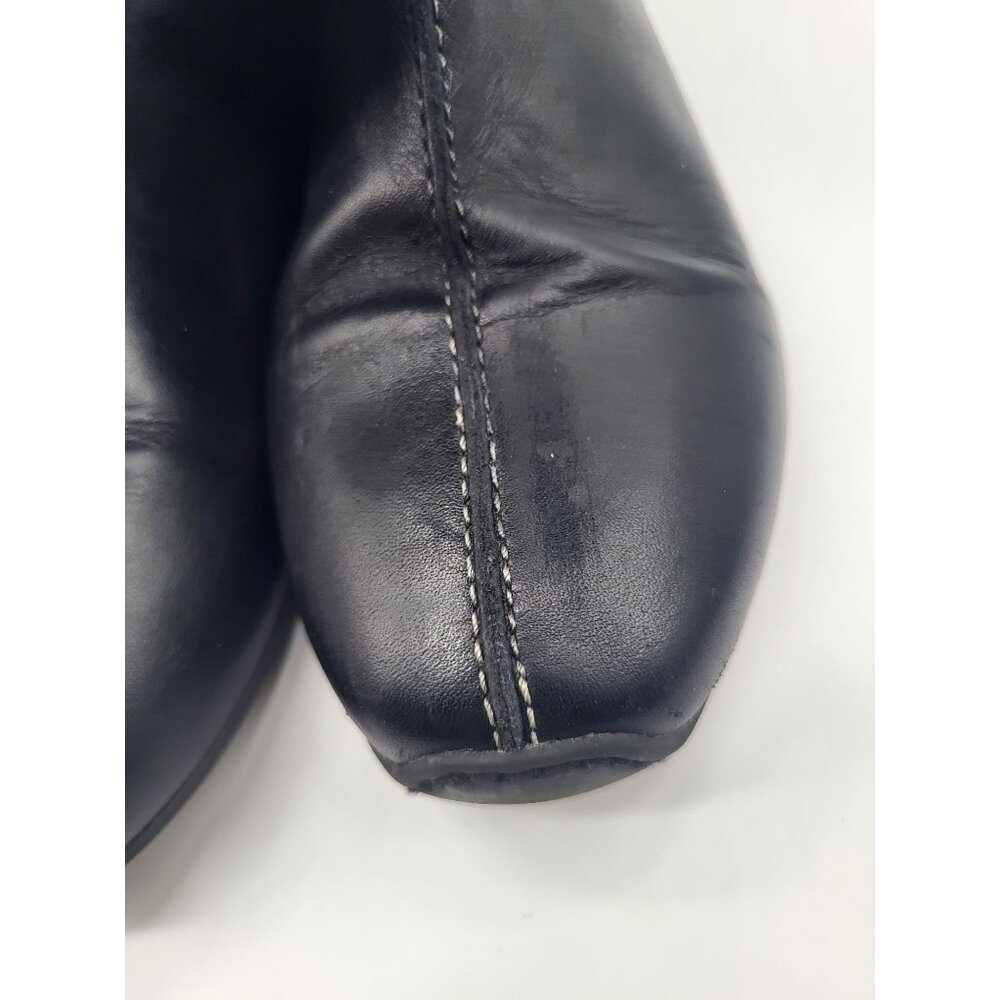 STEVE MADDEN SZ 7 Black Leather Moccasin Cutout Boots Festival Southwest Boho - Picture 4 of 13